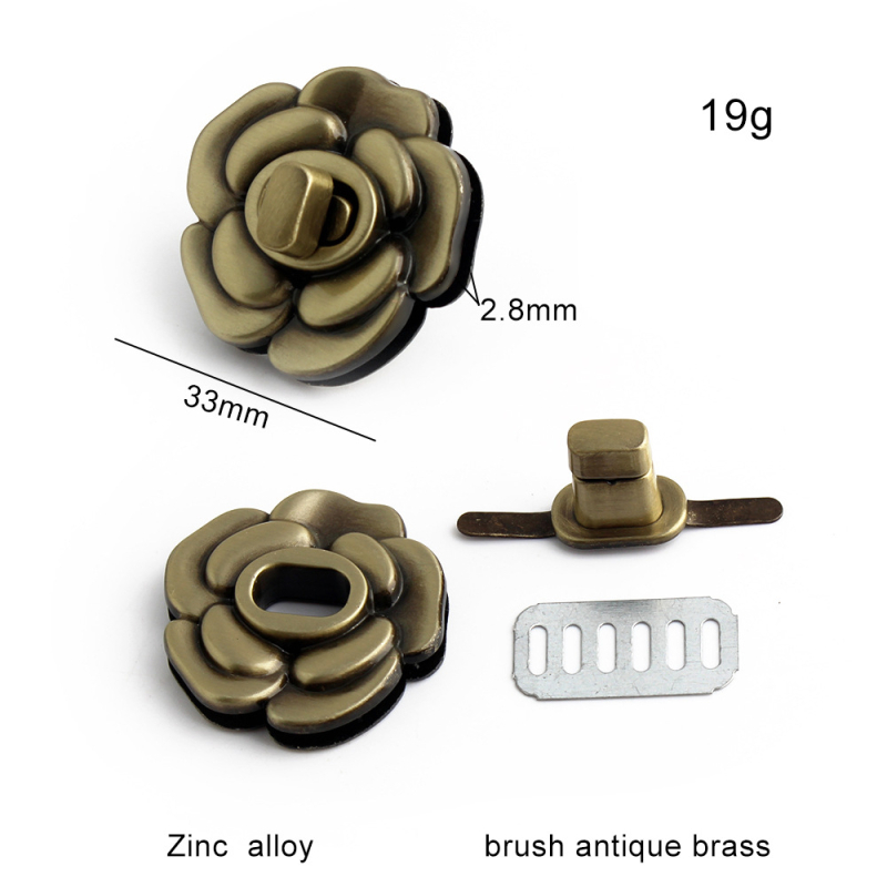 Цинкова сплав, завъртаща ключалка с розово електропокритие за чанти и багаж хардуер, персонализируемо