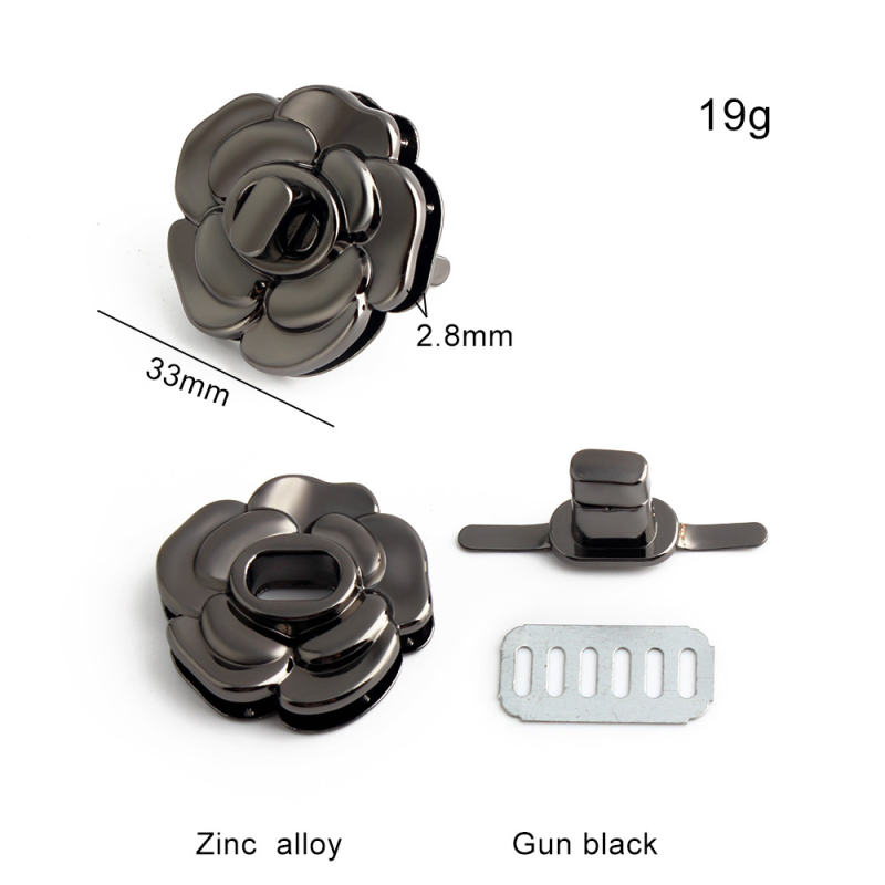Цинкова сплав, завъртаща ключалка с розово електропокритие за чанти и багаж хардуер, персонализируемо