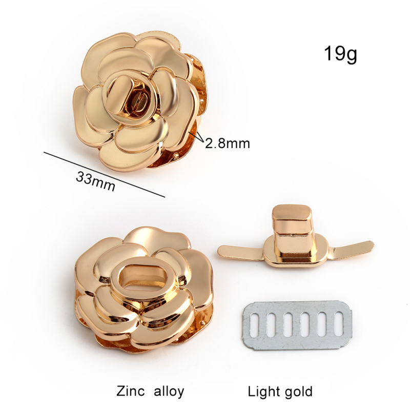 Цинкова сплав, завъртаща ключалка с розово електропокритие за чанти и багаж хардуер, персонализируемо