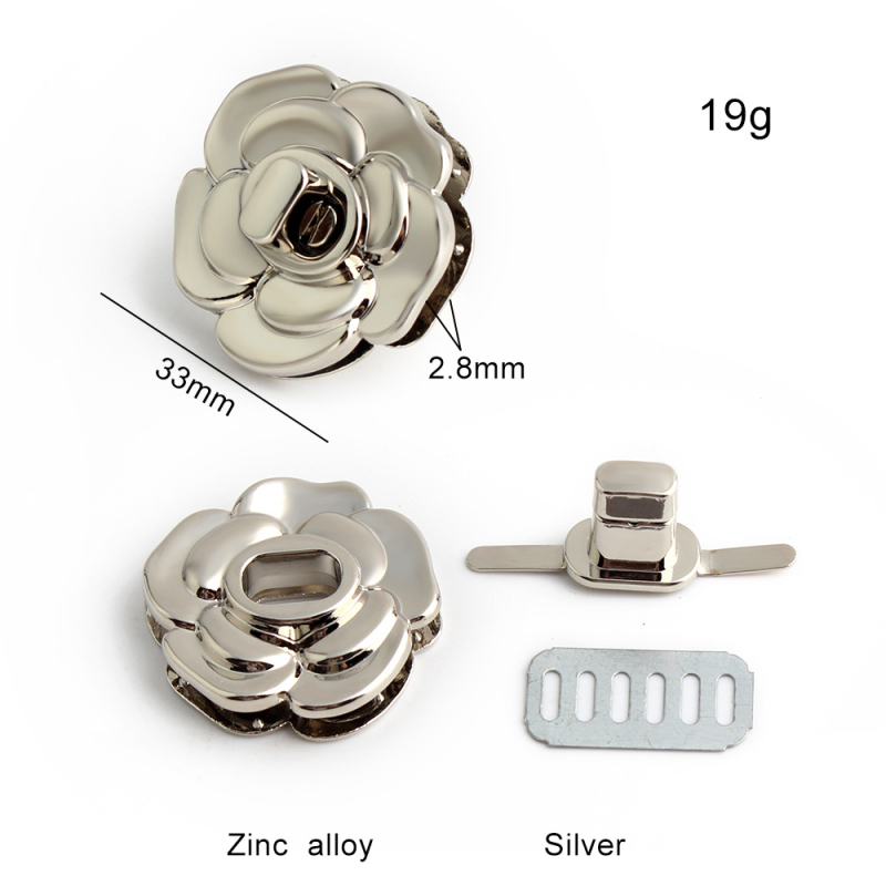 Цинкова сплав, завъртаща ключалка с розово електропокритие за чанти и багаж хардуер, персонализируемо