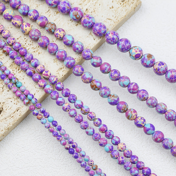 Χάντρες από λίθο αυτοκρατορικό — φυσικός λίθος, γυαλισμένες και τρυπημένες, μάρκα Xiaodu, προέλευση Yiwu