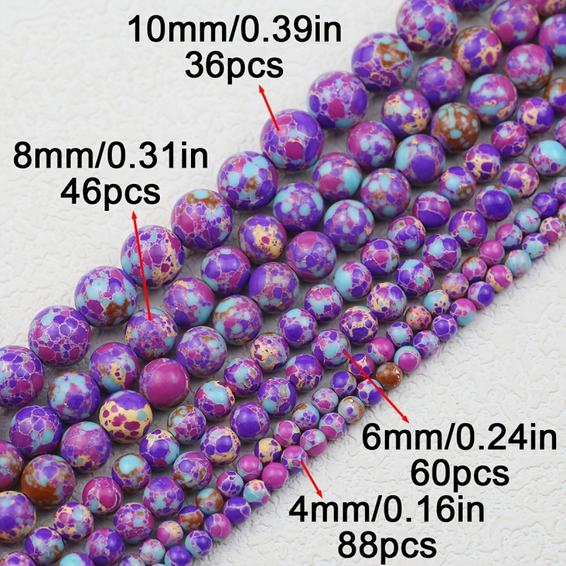 Χάντρες από λίθο αυτοκρατορικό — φυσικός λίθος, γυαλισμένες και τρυπημένες, μάρκα Xiaodu, προέλευση Yiwu