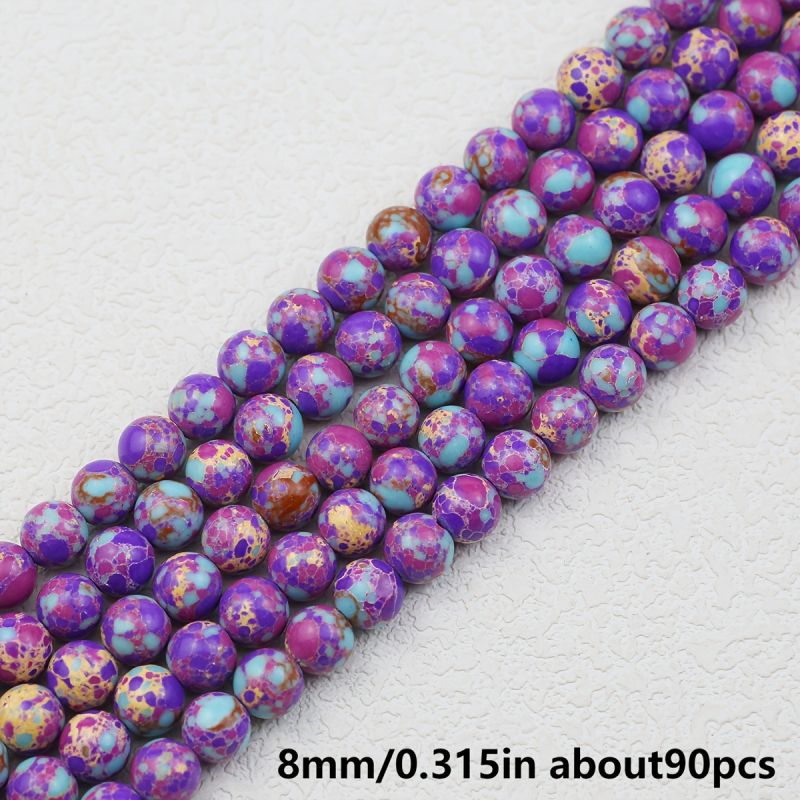 Χάντρες από λίθο αυτοκρατορικό — φυσικός λίθος, γυαλισμένες και τρυπημένες, μάρκα Xiaodu, προέλευση Yiwu