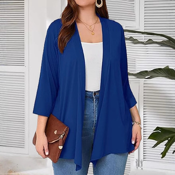 Sieviešu cardigan jaka ar garām piedurknēm, vidēja garuma, apkakle ar lapeli, audums Milk Silk brushed, 30–50% elastāns un poliesters (Pavasaris 2025)