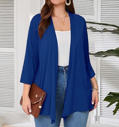 Sieviešu cardigan jaka ar garām piedurknēm, vidēja garuma, apkakle ar lapeli, audums Milk Silk brushed, 30–50% elastāns un poliesters (Pavasaris 2025)