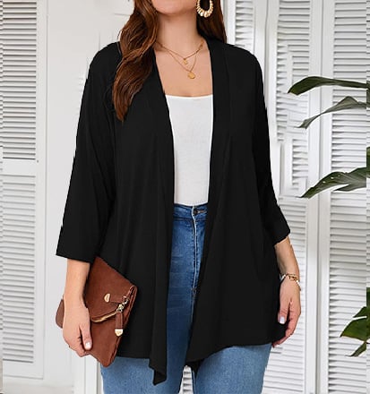 Sieviešu cardigan jaka ar garām piedurknēm, vidēja garuma, apkakle ar lapeli, audums Milk Silk brushed, 30–50% elastāns un poliesters (Pavasaris 2025)
