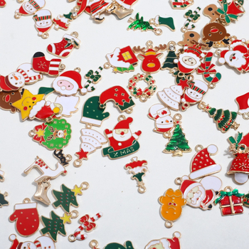 Σετ βραχιόλι και κολιέ από κράμα ψευδαργύρου, ηλεκτροπλατίωση, DIY κοσμήματα, Χριστουγεννιάτικη συλλογή, ανάμικτα στυλ