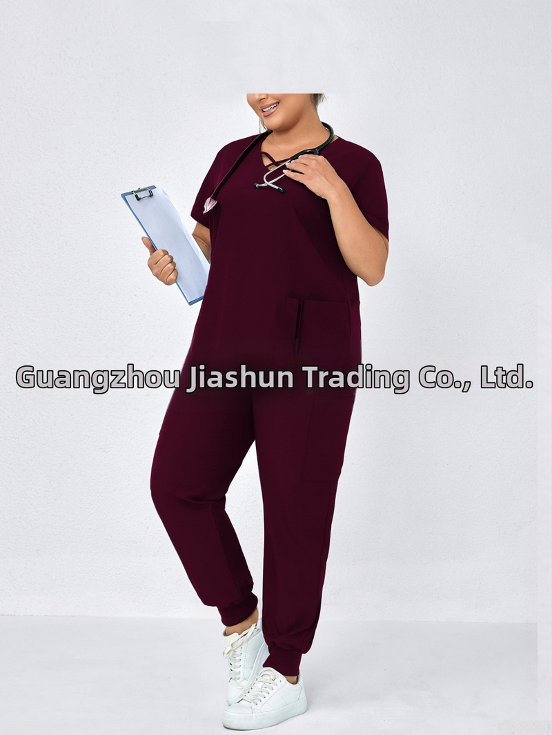 Дишаща топ с матов джоб и сет топ и панталони, 3/4 ръкав, полиестер-еластанова смес (90–95% полиестер), пролет 2025 стил японско-корейско свободно облекло