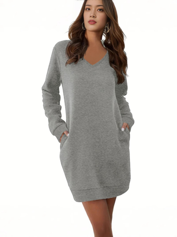 Φόρεμα πλεκτό με μακριά μανίκια, ύφασμα πολυεστέρα-σπαντεξ, άνοιξη 2024