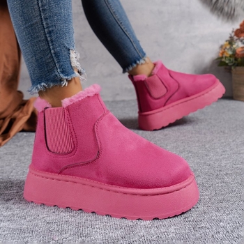 Siltas sieviešu augstas sniega zābaki ar slip-on aizdari un ērtu iekšpusi