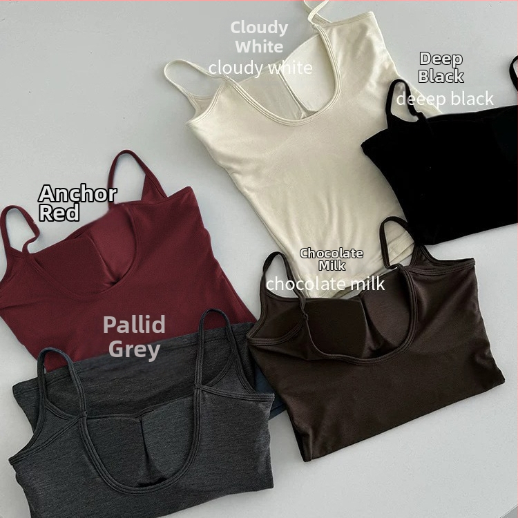 Термичен потник за жени: бюстгальтер-горнище с вградени подплънки, U-образна яка, вискозен плат 251–300 г/м², кадифена декорация