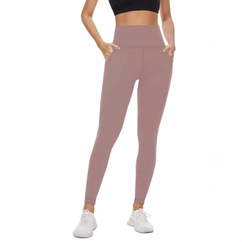 Női cropped leggings zsebekkel, magas derékkal, csípőemelés funkcióval, puha és kényelmes fitness jóga nadrág, poliészter-spandex keverék