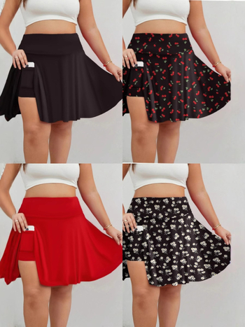 Ženska plisirana sportska suknja, jednobojna, poliester tkanina, sastav glavnog materijala poliester s elastanom, udio glavnog materijala 95% i više