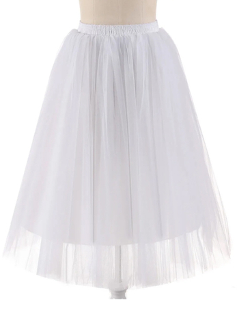 Φούστα τούλι, μεσαίου μήκους, ανάμειξη πολυεστέρα-σπαντεξ, μικροελαστική