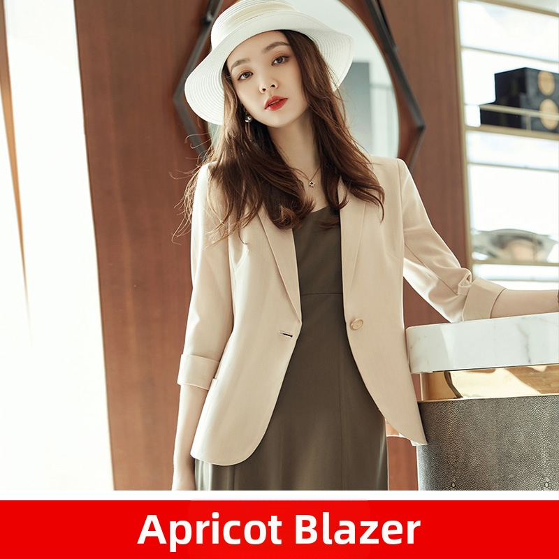 Ischen női slim-fit kosztümkabát, 3/4-ös ujjú, kosztüm gallér, poliészter anyag