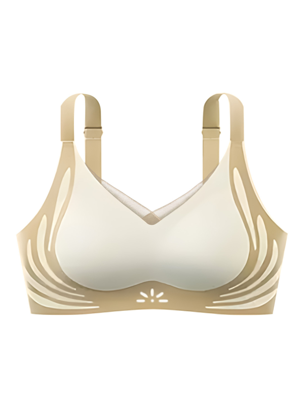 Αθλητικό σουτιέν χωρίς ραφές με ανύψωση, χωρίς μπανέλες, αναπνεύσιμο ύφασμα νάιλον-σπαντέξ, λεπτά διαμορφωμένα cups, σχέδιο που τονίζει το πίσω μέρος