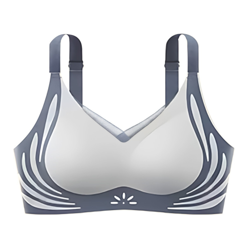 Αθλητικό σουτιέν χωρίς ραφές με ανύψωση, χωρίς μπανέλες, αναπνεύσιμο ύφασμα νάιλον-σπαντέξ, λεπτά διαμορφωμένα cups, σχέδιο που τονίζει το πίσω μέρος