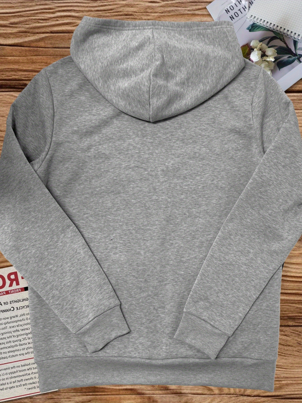 Ženski hoodie s geometrijskim uzorkom, slobodan kroj, kapuljača, poliester