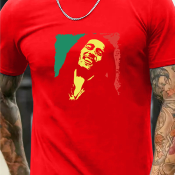 Μπλουζάκι Art Face Creative Print, βαμβάκι, εκτύπωση, στρογγυλή λαιμόκοψη, κοντά μανίκια, κανονική γραμμή, καλοκαίρι 2024