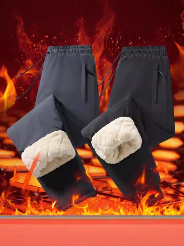 Space cotton kelnės su grafeno avinė vilna, savęs šildymo pleistras, vėjui atsparios ir vandeniui atsparios