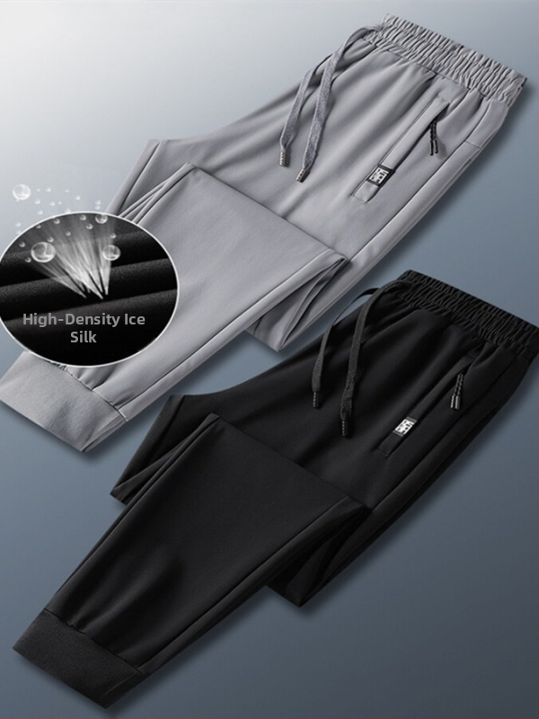 Ανδρικά καλοκαιρινά παντελόνια από νάιλον και σπαντέξ (75% νάιλον, 25% σπαντέξ), ελαφριά άνετη εφαρμογή, ίσιο κόψιμο, απομάκρυνση υγρασίας, υψηλή μέση