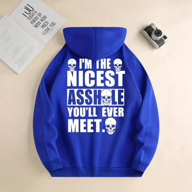 Hoodie od flisa s kapuljom, džep kengura, print s slovima (digitalni tisak), poliester 96%, široki kroj