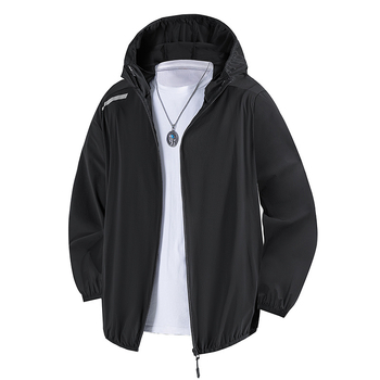 Ανδρικό μπουφάν προστασίας από τον ήλιο με κουκούλα, γρήγορο στέγνωμα, διαπνοή, νάιλον, UPF50, κατάλληλο για πεζοπορία και ψάρεμα