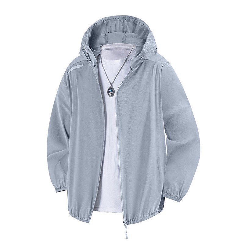 Ανδρικό μπουφάν προστασίας από τον ήλιο με κουκούλα, γρήγορο στέγνωμα, διαπνοή, νάιλον, UPF50, κατάλληλο για πεζοπορία και ψάρεμα