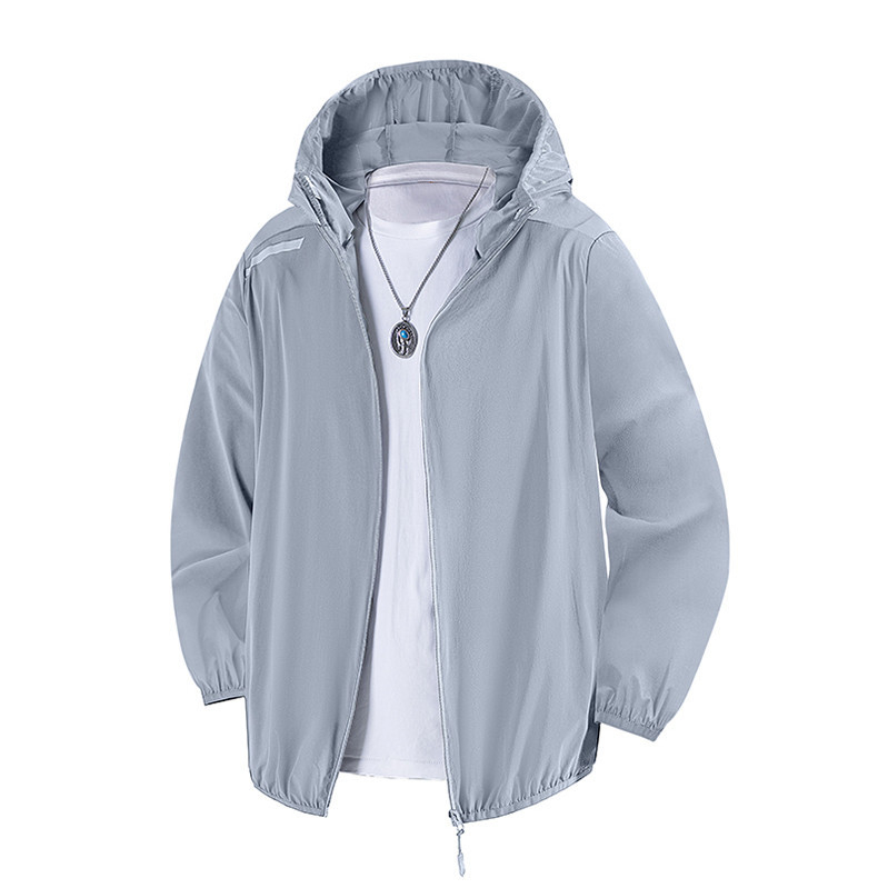 Ανδρικό μπουφάν προστασίας από τον ήλιο με κουκούλα, γρήγορο στέγνωμα, διαπνοή, νάιλον, UPF50, κατάλληλο για πεζοπορία και ψάρεμα
