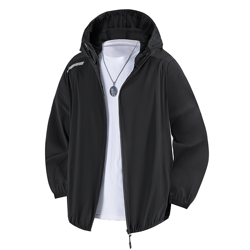 Ανδρικό μπουφάν προστασίας από τον ήλιο με κουκούλα, γρήγορο στέγνωμα, διαπνοή, νάιλον, UPF50, κατάλληλο για πεζοπορία και ψάρεμα