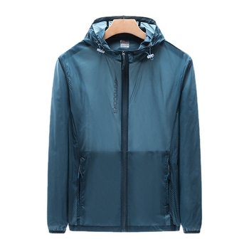 Unisex αδιάβροχο μπουφάν με κουκούλα από νάιλον, αναπνέει, γρήγορο στέγνωμα, SPF 35