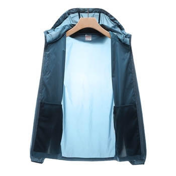 Unisex αδιάβροχο μπουφάν με κουκούλα από νάιλον, αναπνέει, γρήγορο στέγνωμα, SPF 35