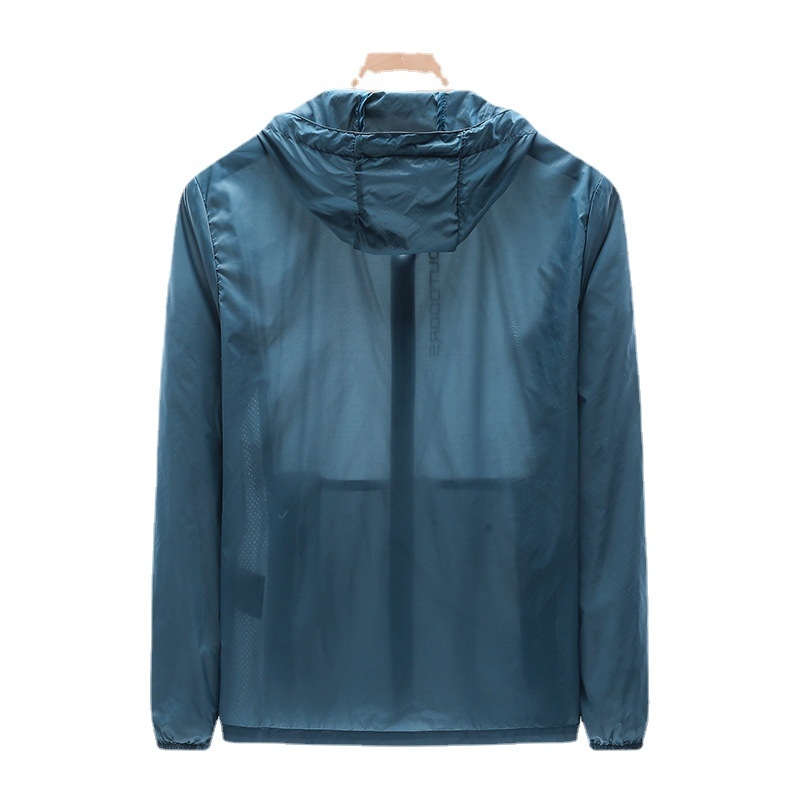 Unisex αδιάβροχο μπουφάν με κουκούλα από νάιλον, αναπνέει, γρήγορο στέγνωμα, SPF 35