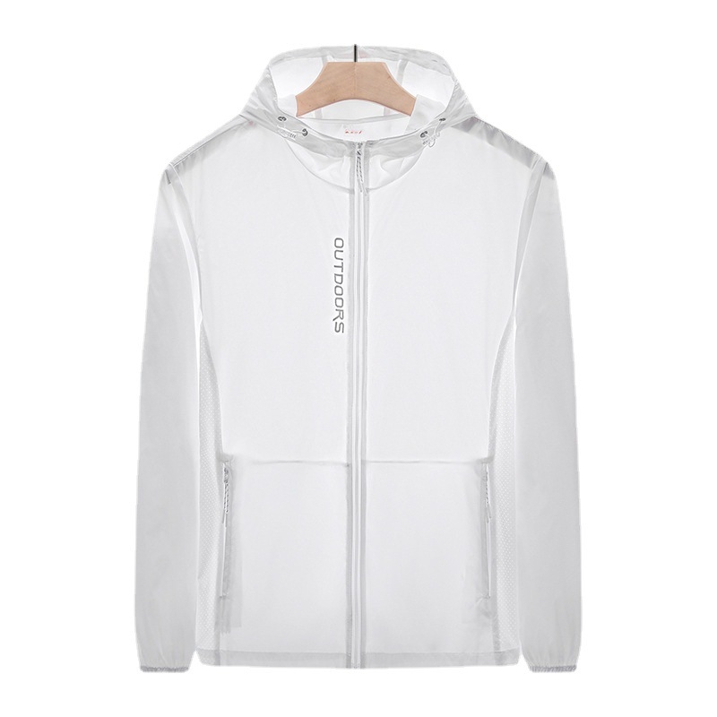 Unisex αδιάβροχο μπουφάν με κουκούλα από νάιλον, αναπνέει, γρήγορο στέγνωμα, SPF 35