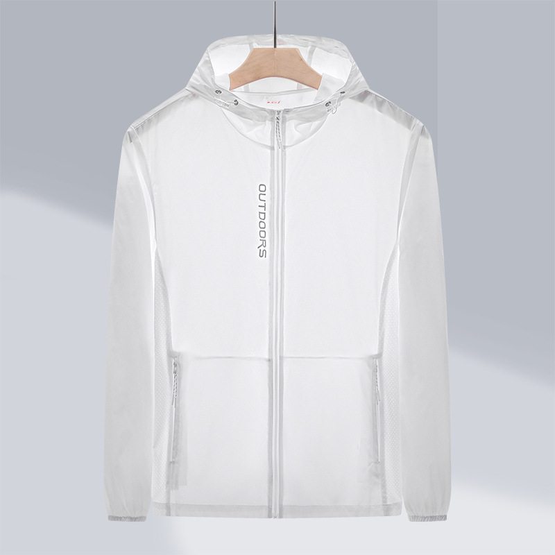 Unisex αδιάβροχο μπουφάν με κουκούλα από νάιλον, αναπνέει, γρήγορο στέγνωμα, SPF 35