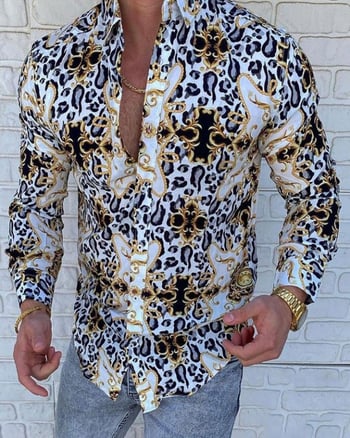 Ilgomis rankovėmis marškiniai dryžių raštu, poliesterio pluoštas, drėgmės surinkimas, laisvas kirpimas, apykaklė su lapeliu