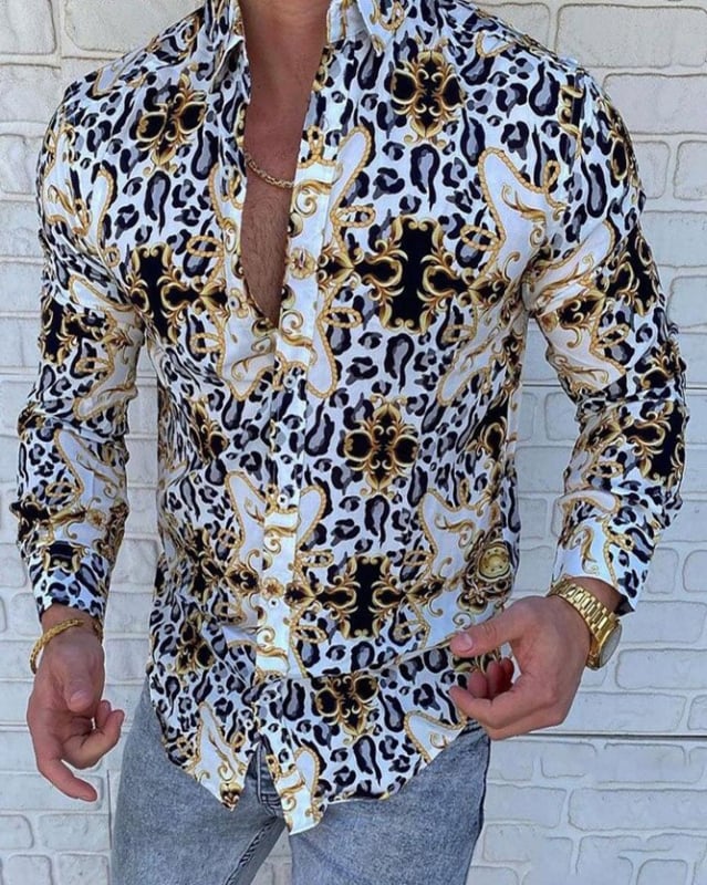 Ilgomis rankovėmis marškiniai dryžių raštu, poliesterio pluoštas, drėgmės surinkimas, laisvas kirpimas, apykaklė su lapeliu