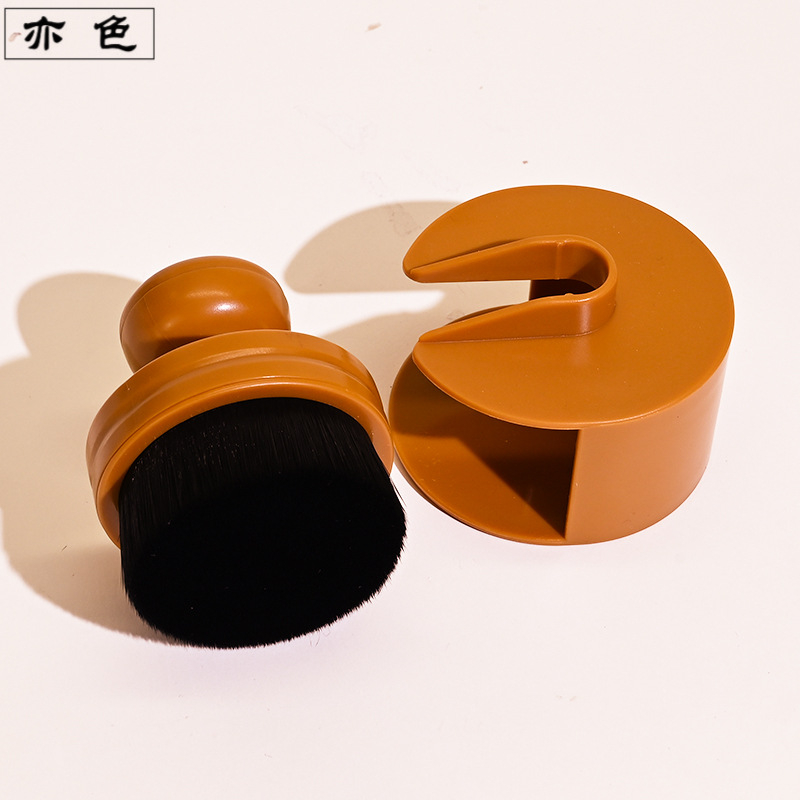 Βούρτσα βάσης μακιγιάζ — συνθετικές ίνες, πλαστική λαβή, φορητός σχεδιασμός, μονή συσκευασία