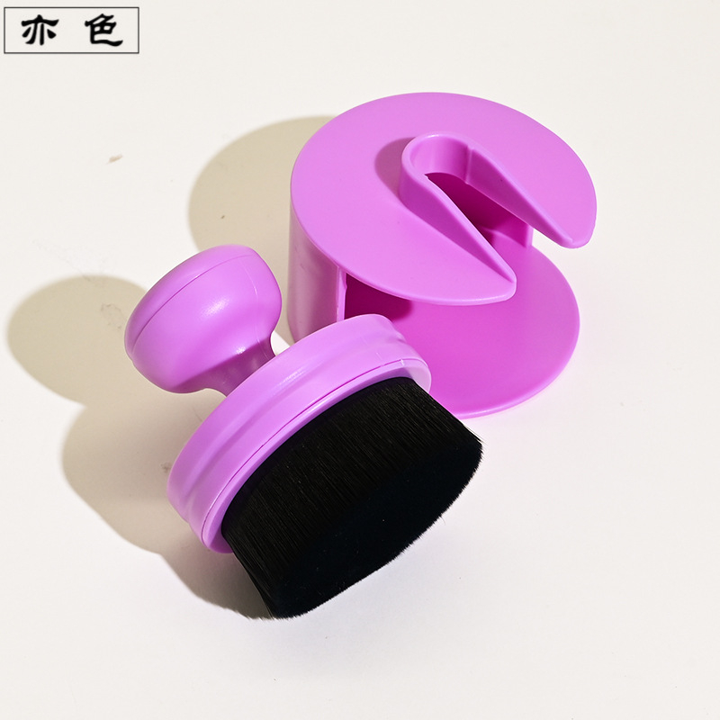 Βούρτσα βάσης μακιγιάζ — συνθετικές ίνες, πλαστική λαβή, φορητός σχεδιασμός, μονή συσκευασία