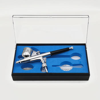 Аерограф за маникюр, меден корпус, професионален спрей-пистолет, максимално налягане 0,8, разстояние на пръскане 50–100, ширина на струята 30, работен диапазон 0,2–0,8