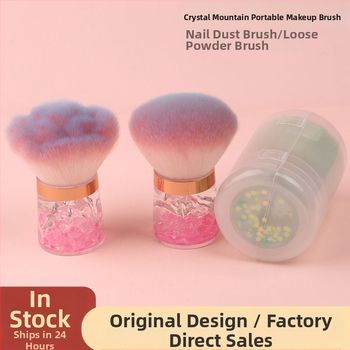 Πινέλο πούδρας με συνθετικές ίνες, πλαστική λαβή, φορητός σχεδιασμός, συσκευασία σε κουτί (Συνθετικές ίνες; Πλαστική λαβή; Φορητός σχεδιασμός; Συσκευασία σε κουτί)