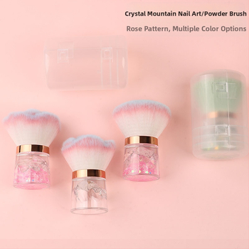 Πινέλο πούδρας με συνθετικές ίνες, πλαστική λαβή, φορητός σχεδιασμός, συσκευασία σε κουτί (Συνθετικές ίνες; Πλαστική λαβή; Φορητός σχεδιασμός; Συσκευασία σε κουτί)