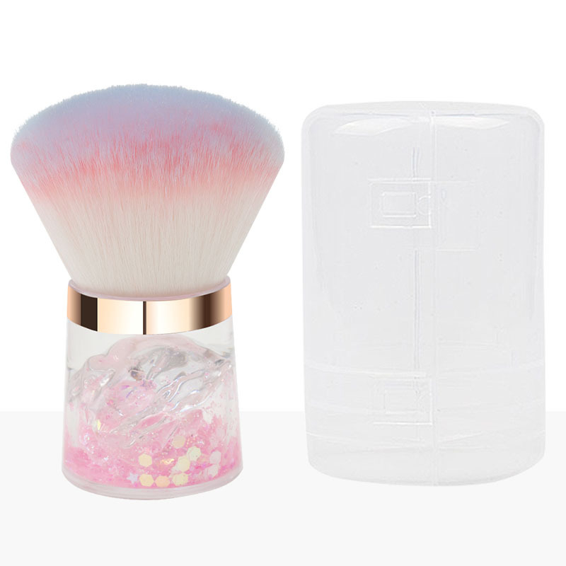 Πινέλο πούδρας με συνθετικές ίνες, πλαστική λαβή, φορητός σχεδιασμός, συσκευασία σε κουτί (Συνθετικές ίνες; Πλαστική λαβή; Φορητός σχεδιασμός; Συσκευασία σε κουτί)