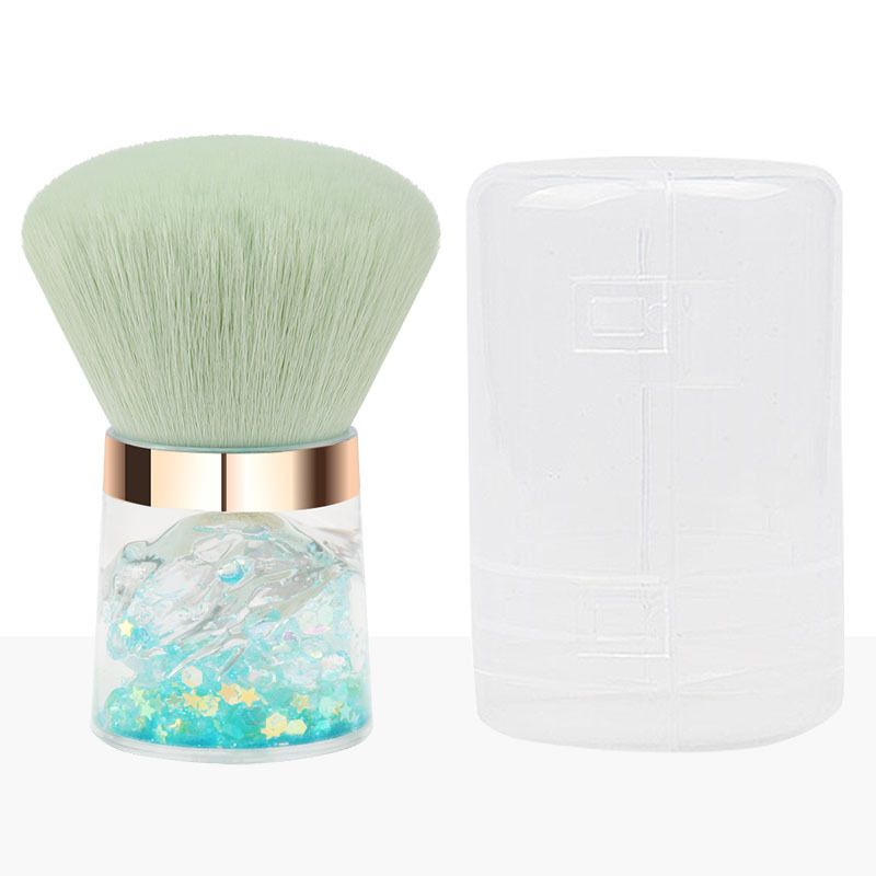 Πινέλο πούδρας με συνθετικές ίνες, πλαστική λαβή, φορητός σχεδιασμός, συσκευασία σε κουτί (Συνθετικές ίνες; Πλαστική λαβή; Φορητός σχεδιασμός; Συσκευασία σε κουτί)