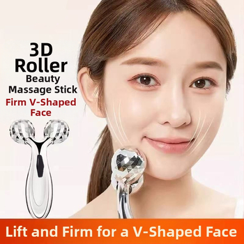 V-lice masažer s 3D valjkom i žičanim ručnim upravljanjem