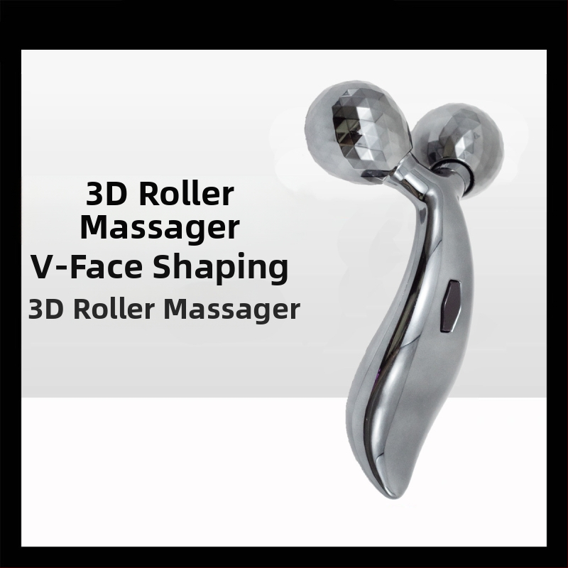 V-lice masažer s 3D valjkom i žičanim ručnim upravljanjem
