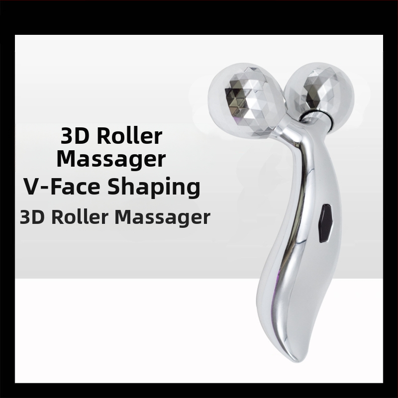 V-lice masažer s 3D valjkom i žičanim ručnim upravljanjem