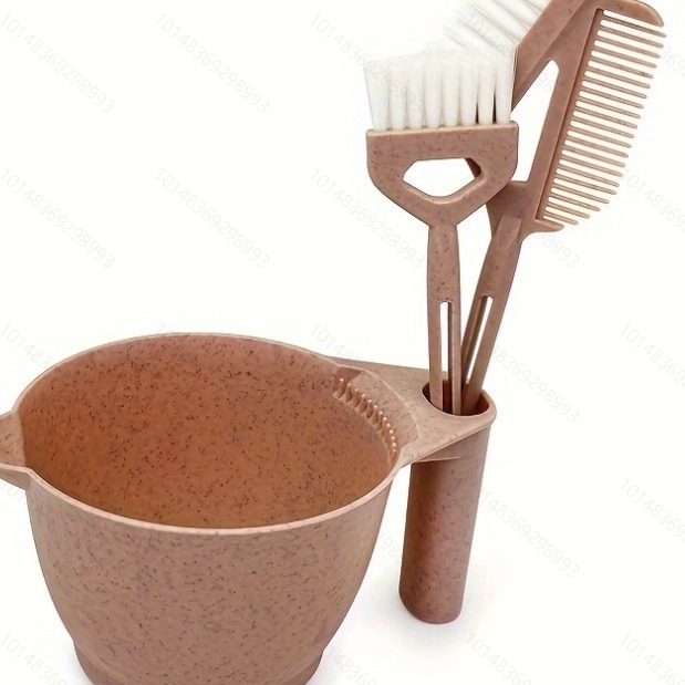 Σετ τριών τεμαχίων βαφής μαλλιών: μπολ βαφής, βούρτσα εφαρμογής λαδιού και σπαστήρας (Προέλευση: Κίνα; Χωρίς εισαγωγή; Καθολική χρήση)