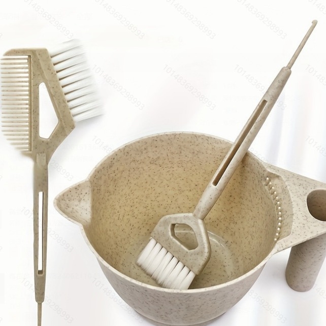 Σετ τριών τεμαχίων βαφής μαλλιών: μπολ βαφής, βούρτσα εφαρμογής λαδιού και σπαστήρας (Προέλευση: Κίνα; Χωρίς εισαγωγή; Καθολική χρήση)