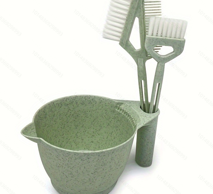 Σετ τριών τεμαχίων βαφής μαλλιών: μπολ βαφής, βούρτσα εφαρμογής λαδιού και σπαστήρας (Προέλευση: Κίνα; Χωρίς εισαγωγή; Καθολική χρήση)